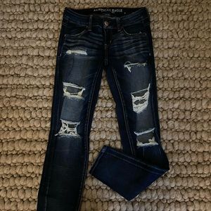 American Eagle ripped skinny jeans, super stretchy and comfortable